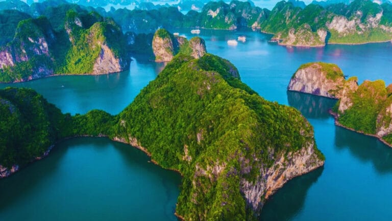 Aerial view of Ha Long Bay, Vietnam