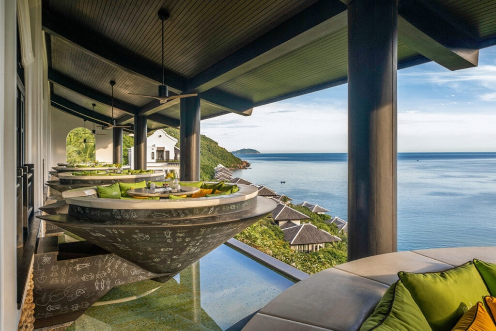 Private beach area at InterContinental Danang Sun Peninsula Resort