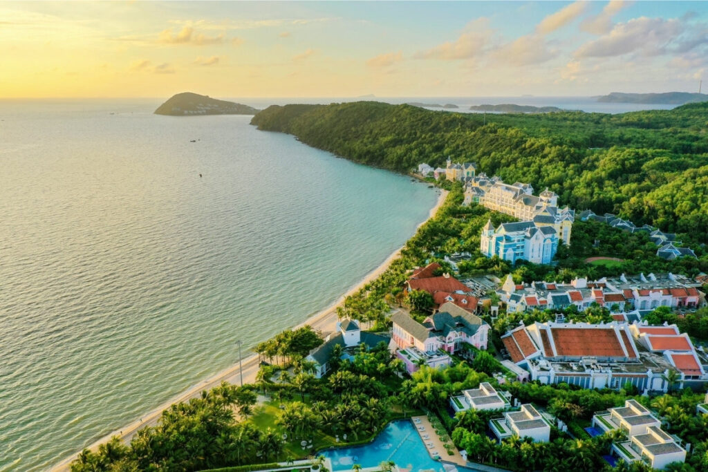 Beachfront swimming pool at JW Marriott Phu Quoc Emerald Bay Resort