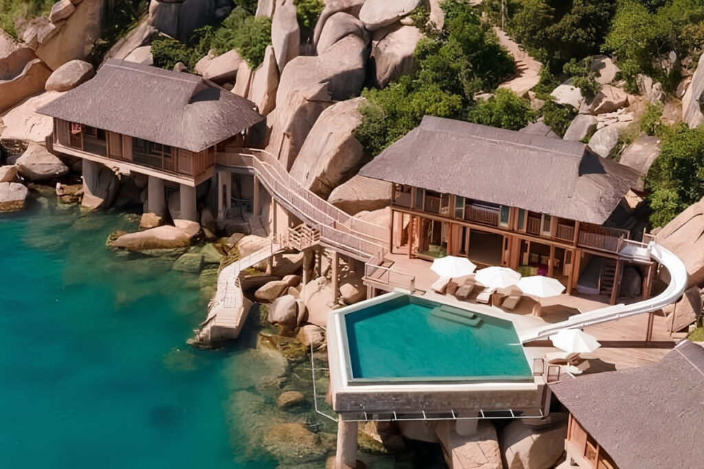 Private villa surrounded by jungle and ocean at Six Senses Ninh Van Bay