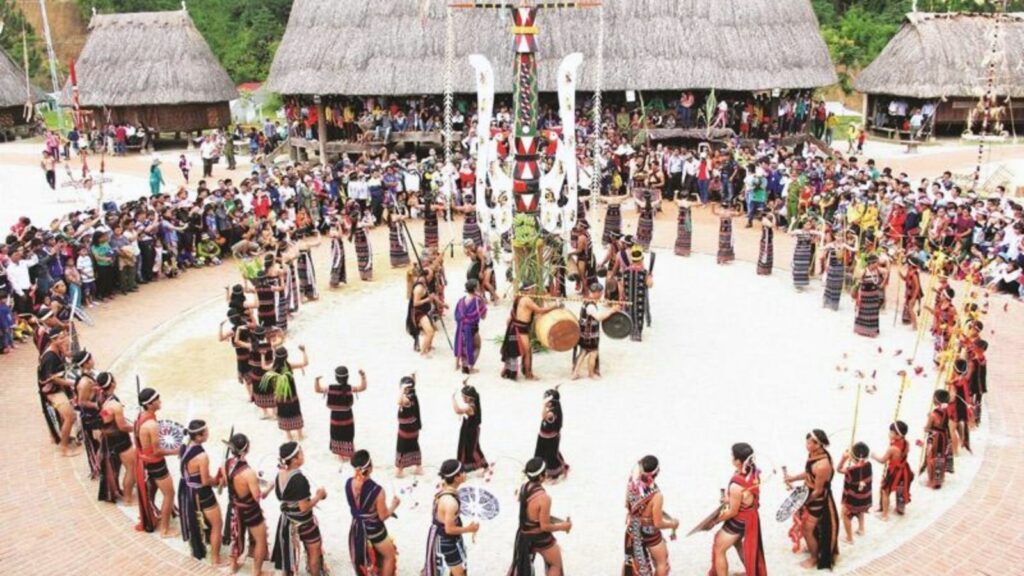 Traditional ethnic festival celebration in Vietnam