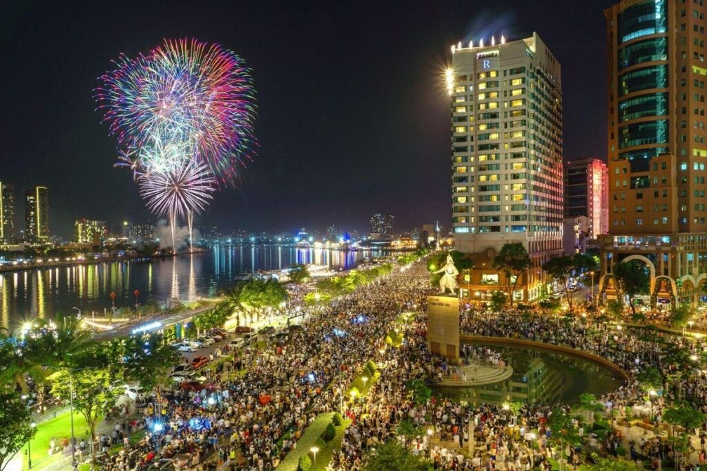 Tet Holiday in Vietnam: Traditions, Food, Customs, and How Vietnamese Celebrate Lunar New Year 13 Fireworks celebrating the Lunar New Year in Vietnam