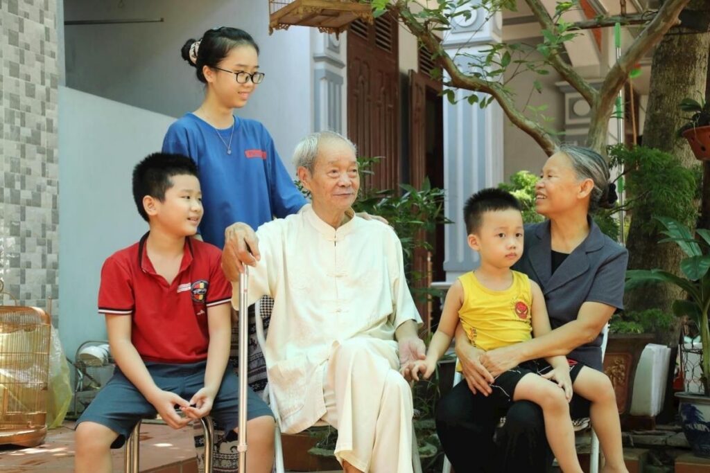 Vietnamese Customs and Traditions: Why Vietnam Feels So Different—and So Welcoming 4 Grandparents spending time with grandchildren in Vietnam