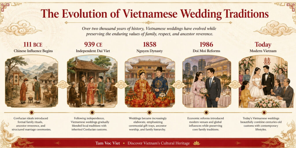 Three main ceremonies of a traditional Vietnamese wedding