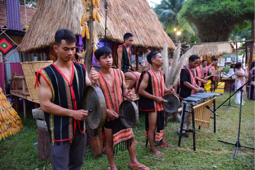 Traditional gong performance in Vietnam Central Highlands