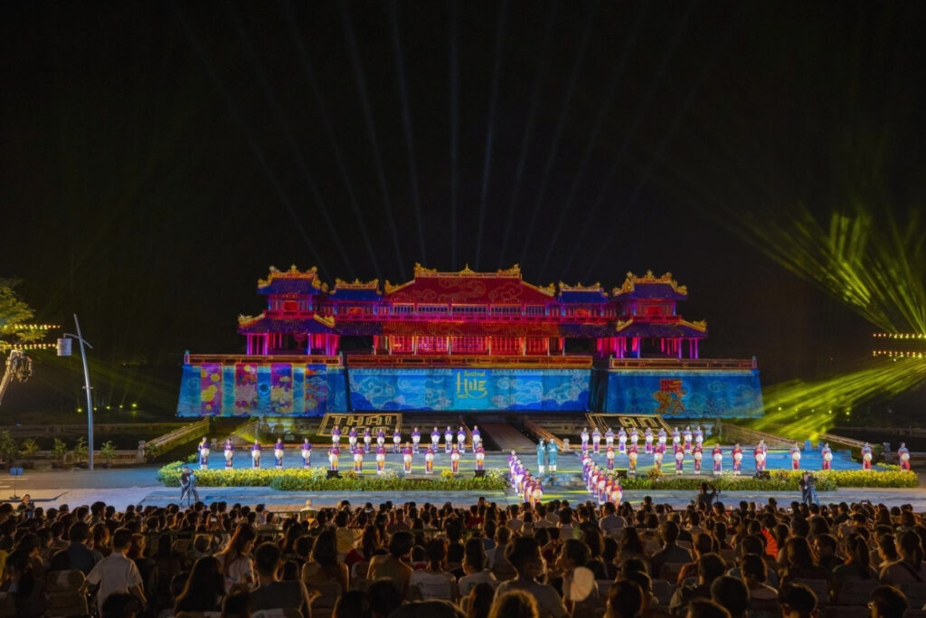 Night performance inside the Imperial City during the Hue Festival