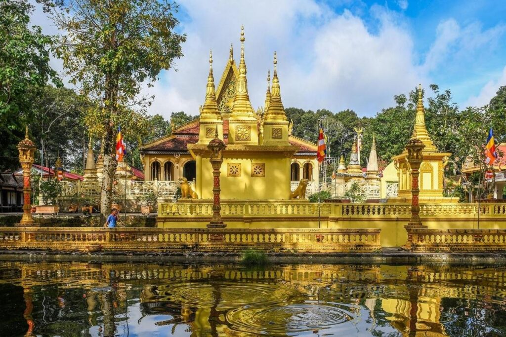 Khmer Buddhist pagoda in Tra Vinh Vietnam