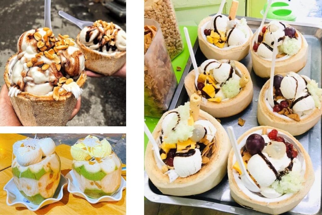 Ho Chi Minh City Food Guide: What to Eat in Vietnam's Food Capital 22 Vietnamese coconut ice cream served inside a coconut