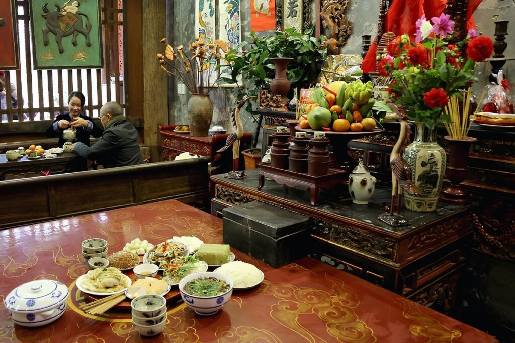Vietnamese Tea Culture: I Thought Vietnam Was the Land of Coffee—Until an Old Man Handed Me a Tiny Cup of Tea 17 Tea offered on a Vietnamese family altar.