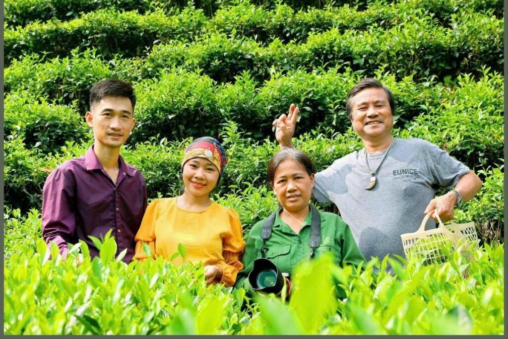 Vietnamese Tea Culture: I Thought Vietnam Was the Land of Coffee—Until an Old Man Handed Me a Tiny Cup of Tea 7 Three generations of a Vietnamese tea farming family.