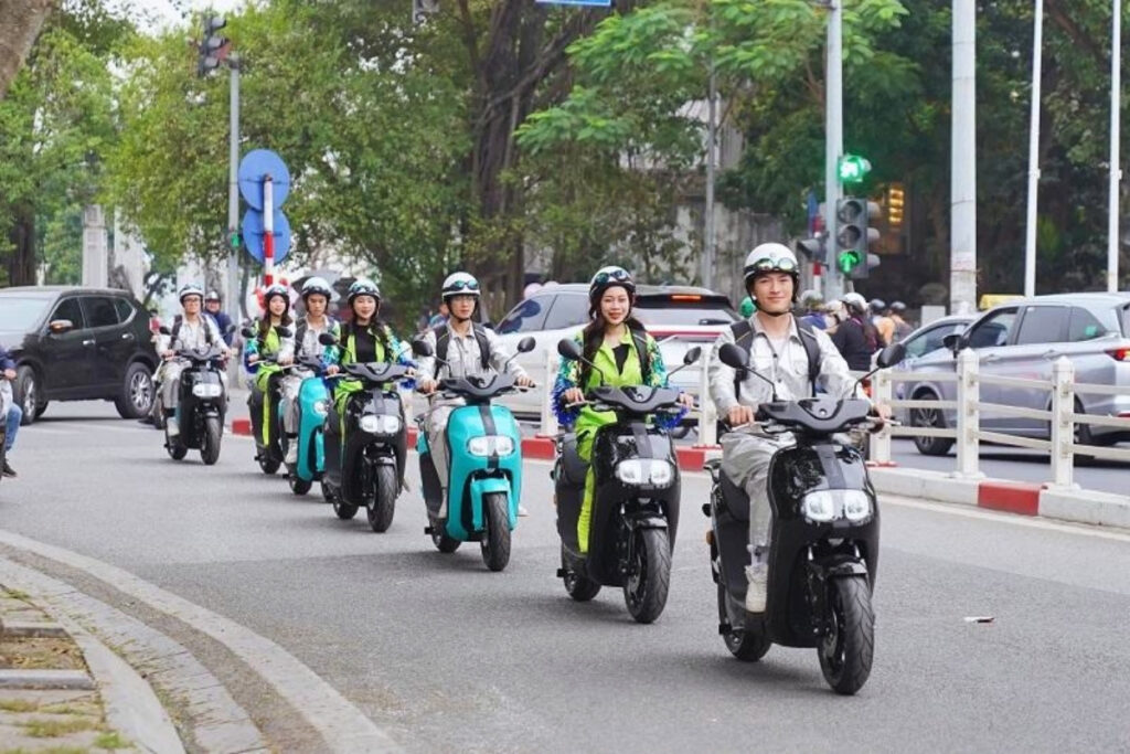 Electric motorbikes becoming more common in Vietnam