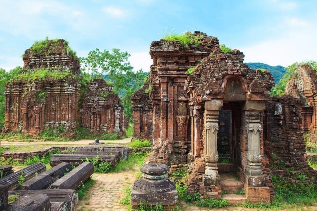 Vietnamese Architecture: A Traveler’s Guide to Traditional, Colonial & Modern Design 5 Red brick Cham temple towers at My Son Sanctuary in Vietnam