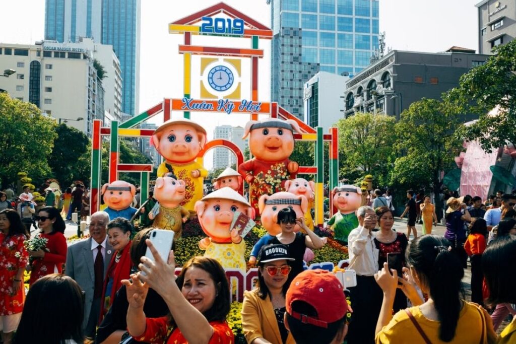 Nguyen Hue Flower Street during Tet in Ho Chi Minh City
