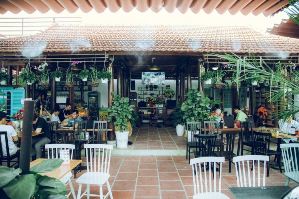 Vietnamese coffee shop as part of everyday social life