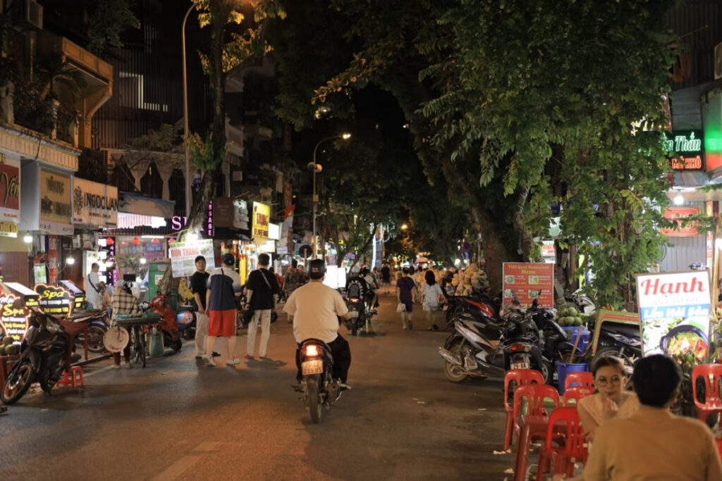 Motorbikes and everyday street activity in Vietnam