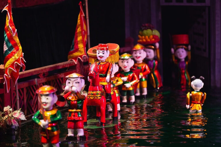 Vietnamese water puppet show at Thang Long Water Puppet Theatre in Hanoi