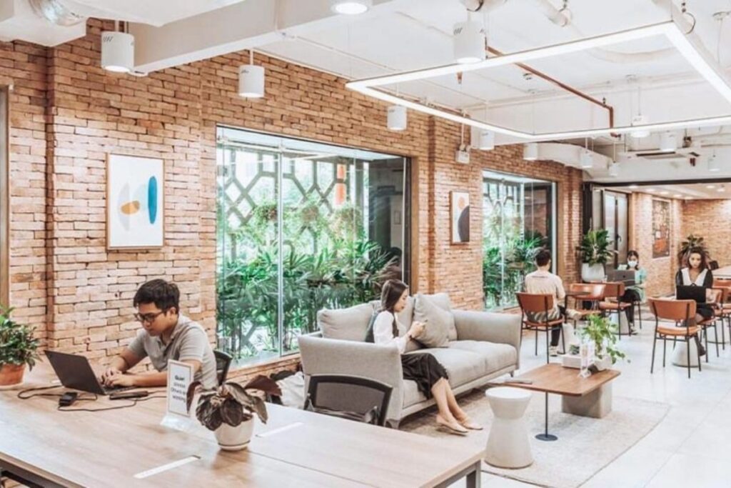 Modern neighborhood coffee shop in Vietnam