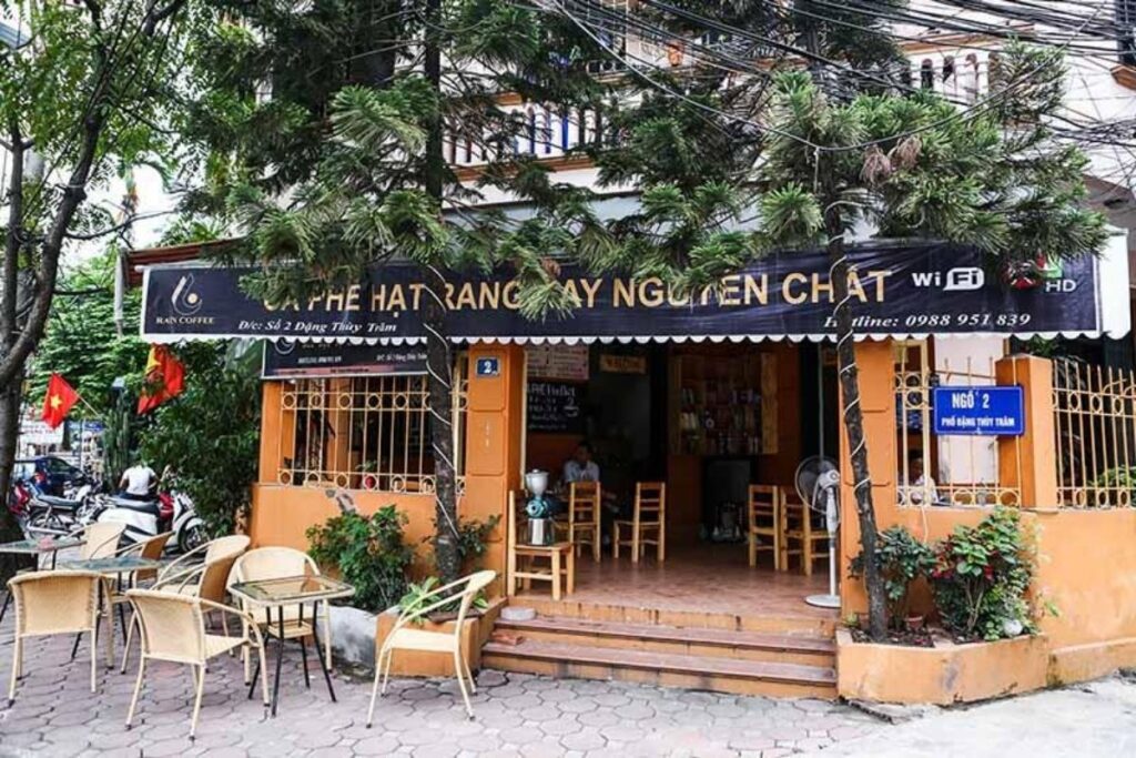 A familiar neighborhood coffee shop in Vietnam